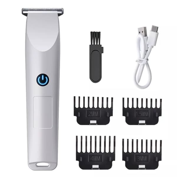Men Pro Electric Hair Clippers Beard Trimmer Cutting Barber Shaving Machine White (Logistics Only For USPS.TK/TMEU Only For Self-pickup)