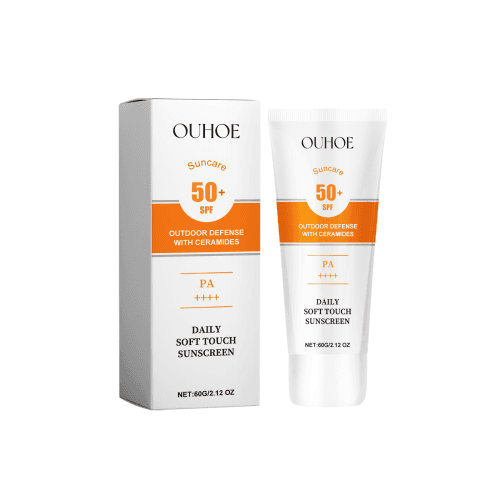 OUHOE Daily Soft Touch Sunscreen, Gentle Facial Body Skin Non-Sticky Non-Fake White Protection Moisturizing Anti-Uv Cream